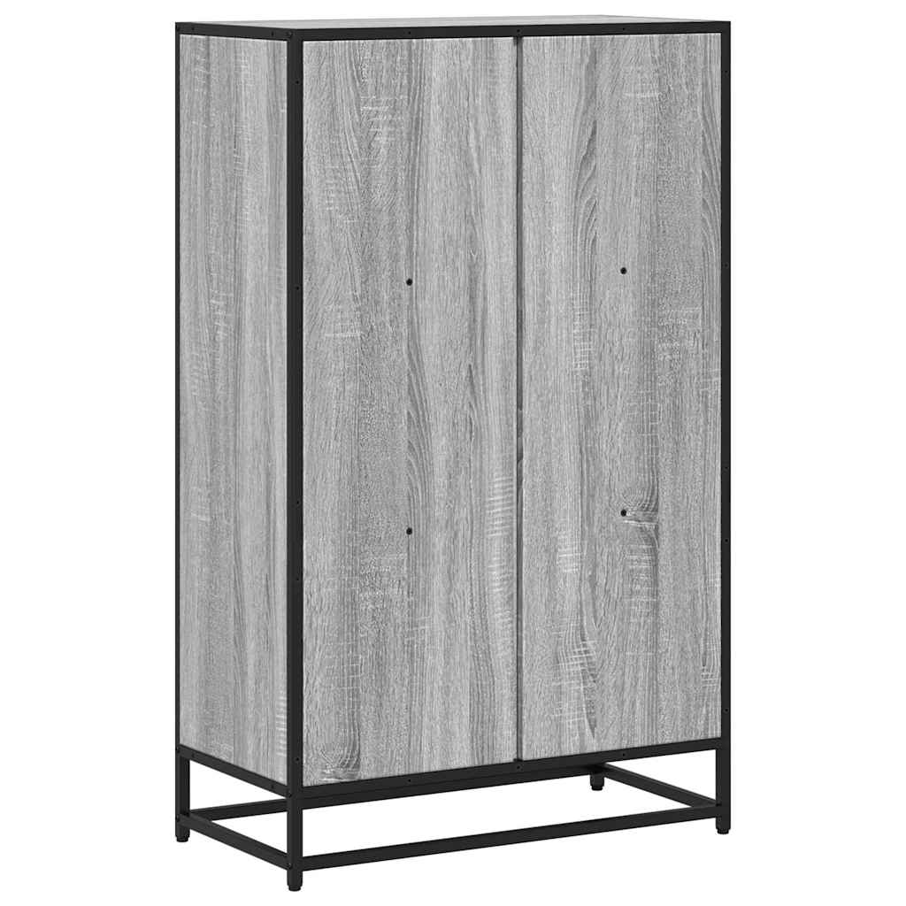 Bücherregal Schwarz 97,5x33x107,5 cm Holzwerkstoff und Metall