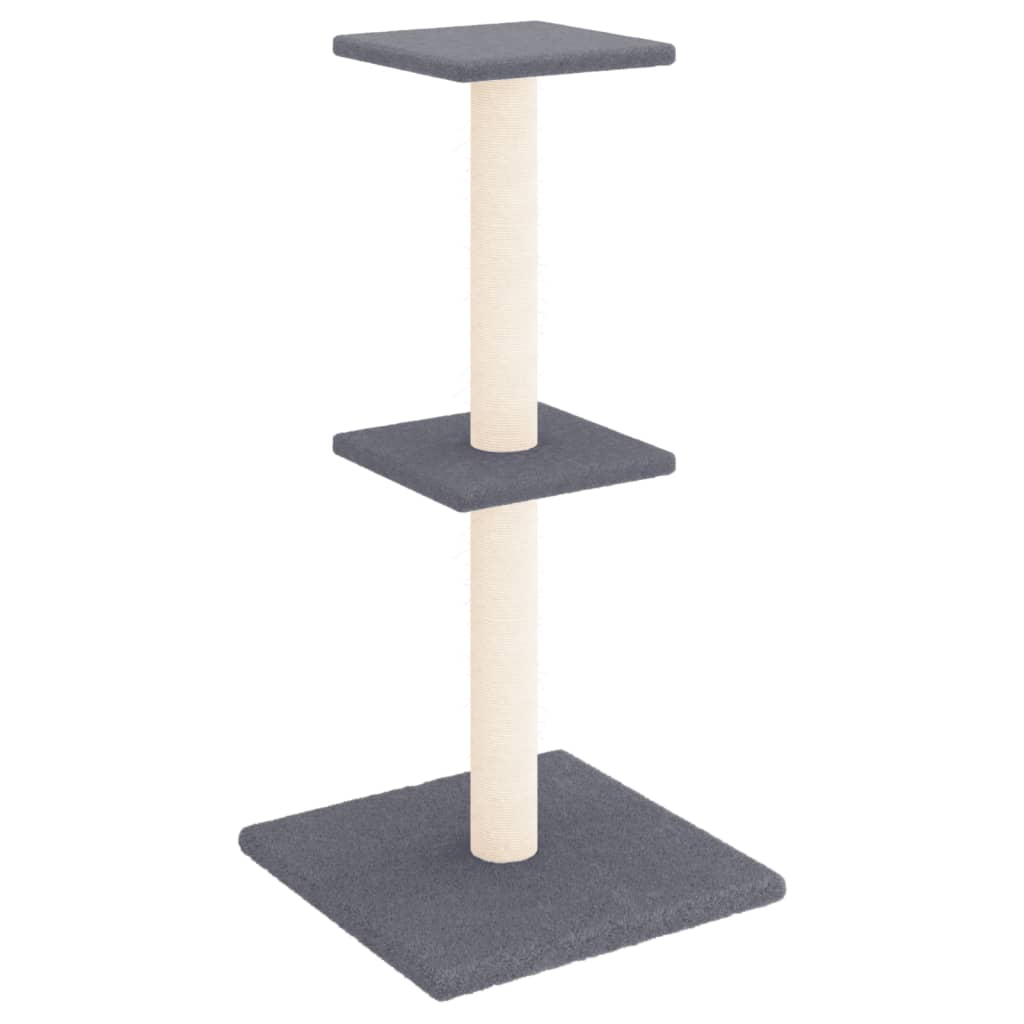 Kratzbaum mit Sisal-Kratzsäulen Creme 73 cm
