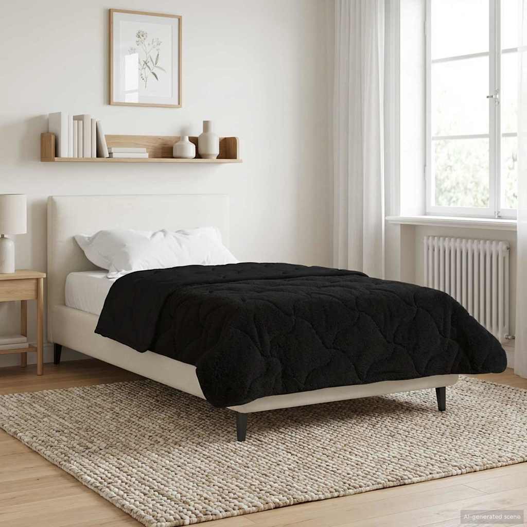 Ganzjahresbettdecke Gepolstert Anthrazit 135 x 200 cm