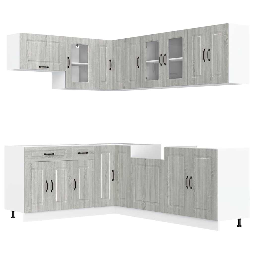 11-tlg. Küchenschrank-Set Kalmar Weiß Holzwerkstoff