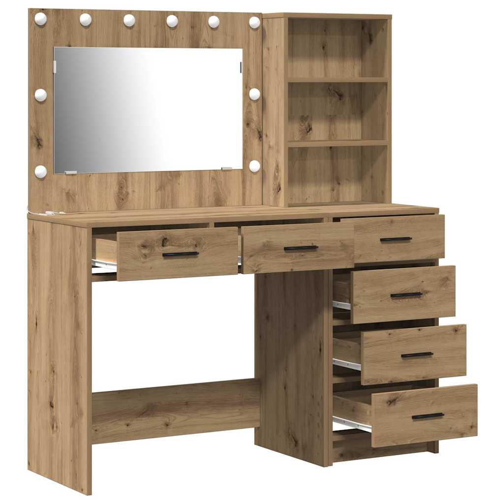 Schminktisch mit Regal Weiß 78,5 x 41 x 135 cm Holzwerkstoff