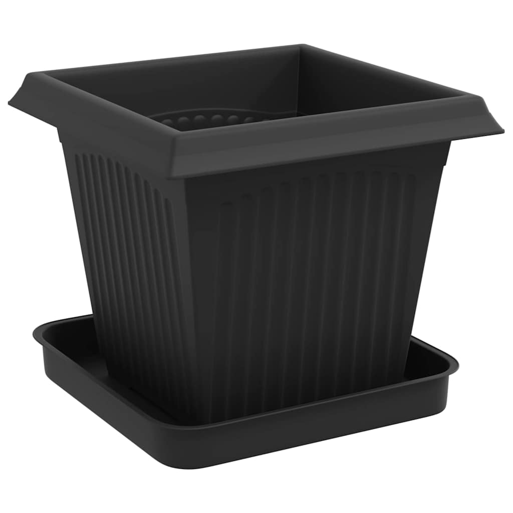 Blumentöpfe 6 pcs Ziegelrot 20 x 20 x 16 cm Kunststoff