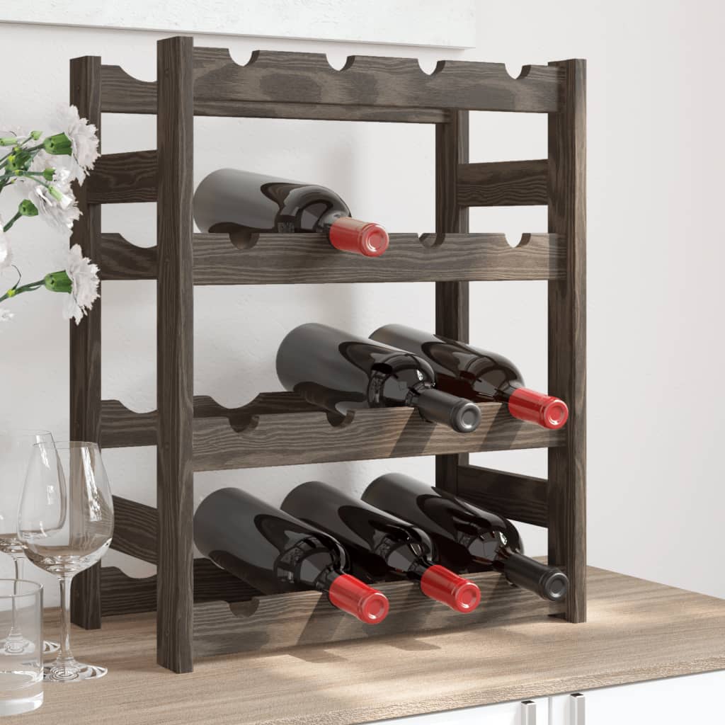 Weinregal für 12 Flaschen Kiefernholz
