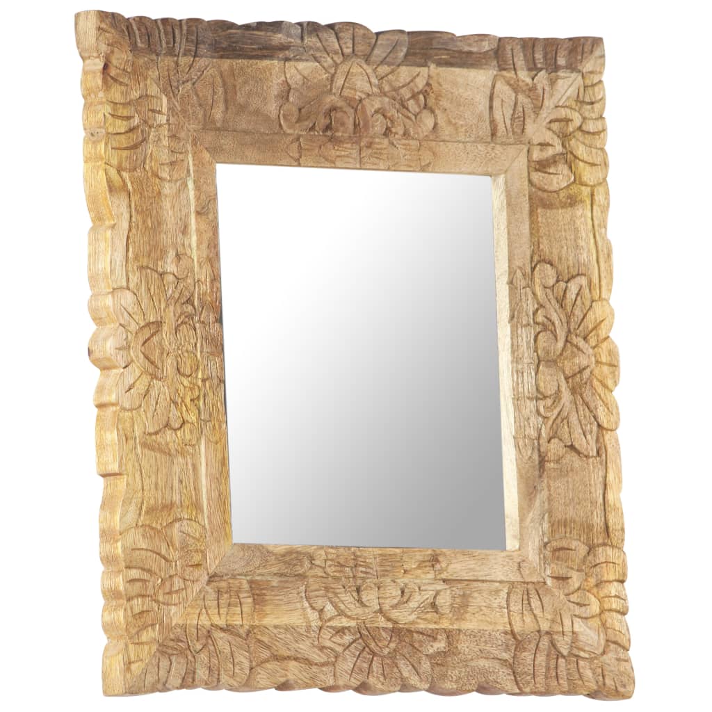 Spiegel Weiß 80x50 cm Mango Massivholz