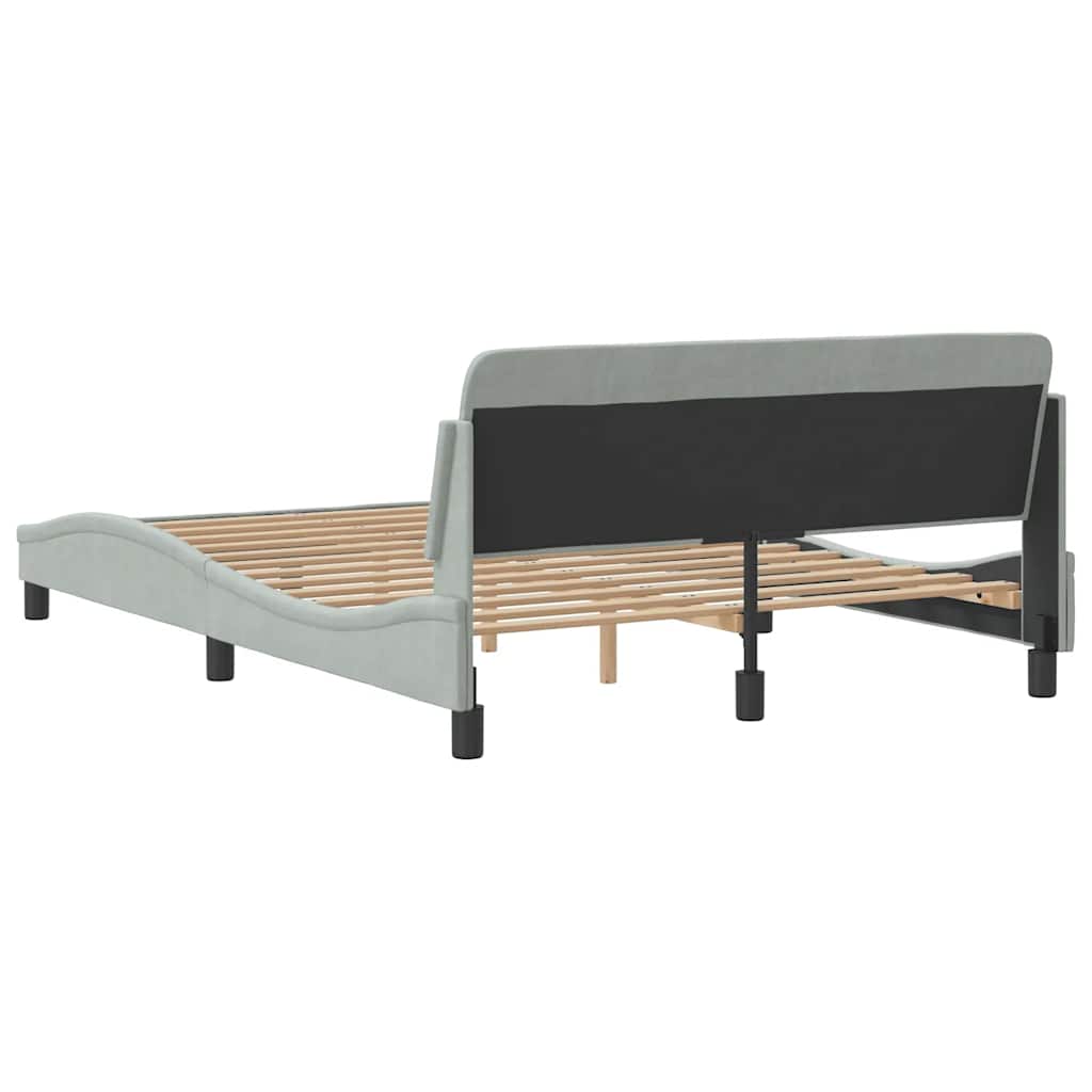 Bettgestell Dover Dunkelgrau 90x190 cm Samt