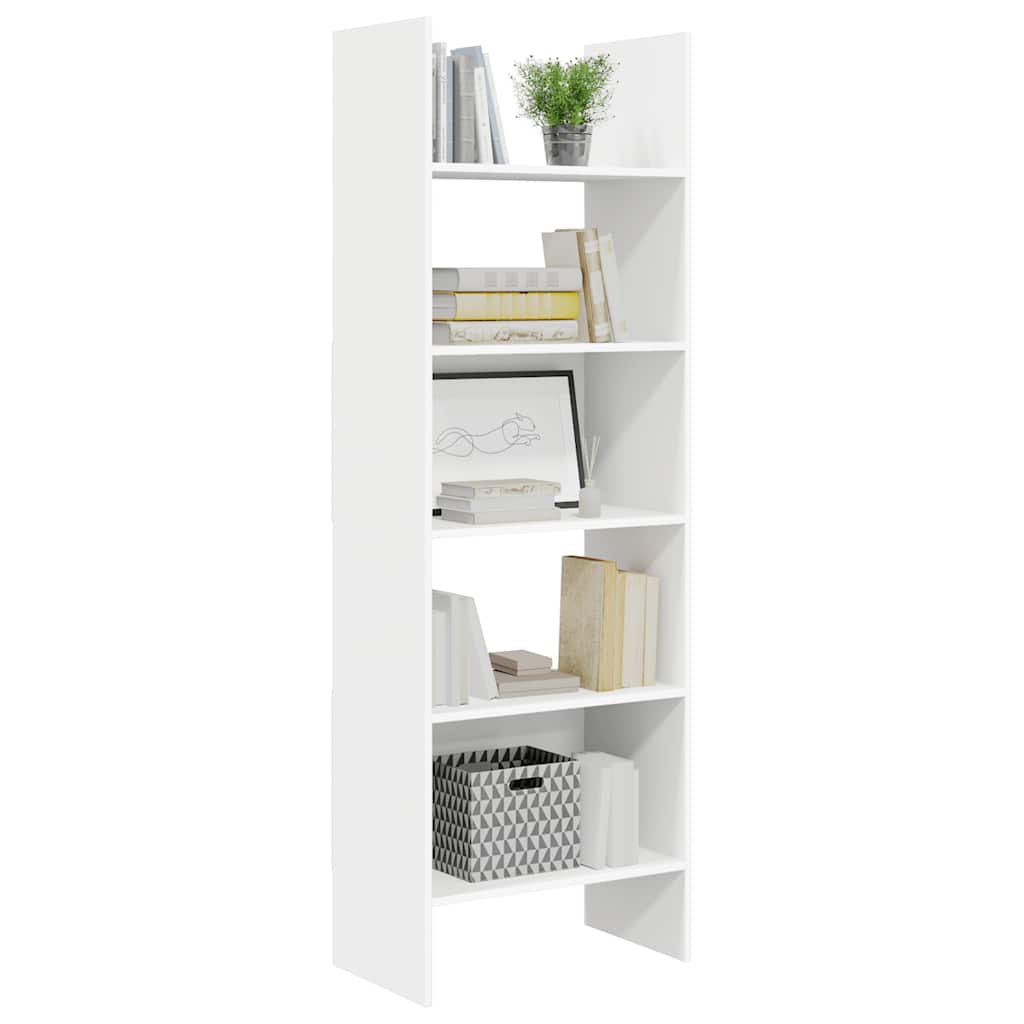 Bücherregal Weiß 60x35x180 cm Holzwerkstoff