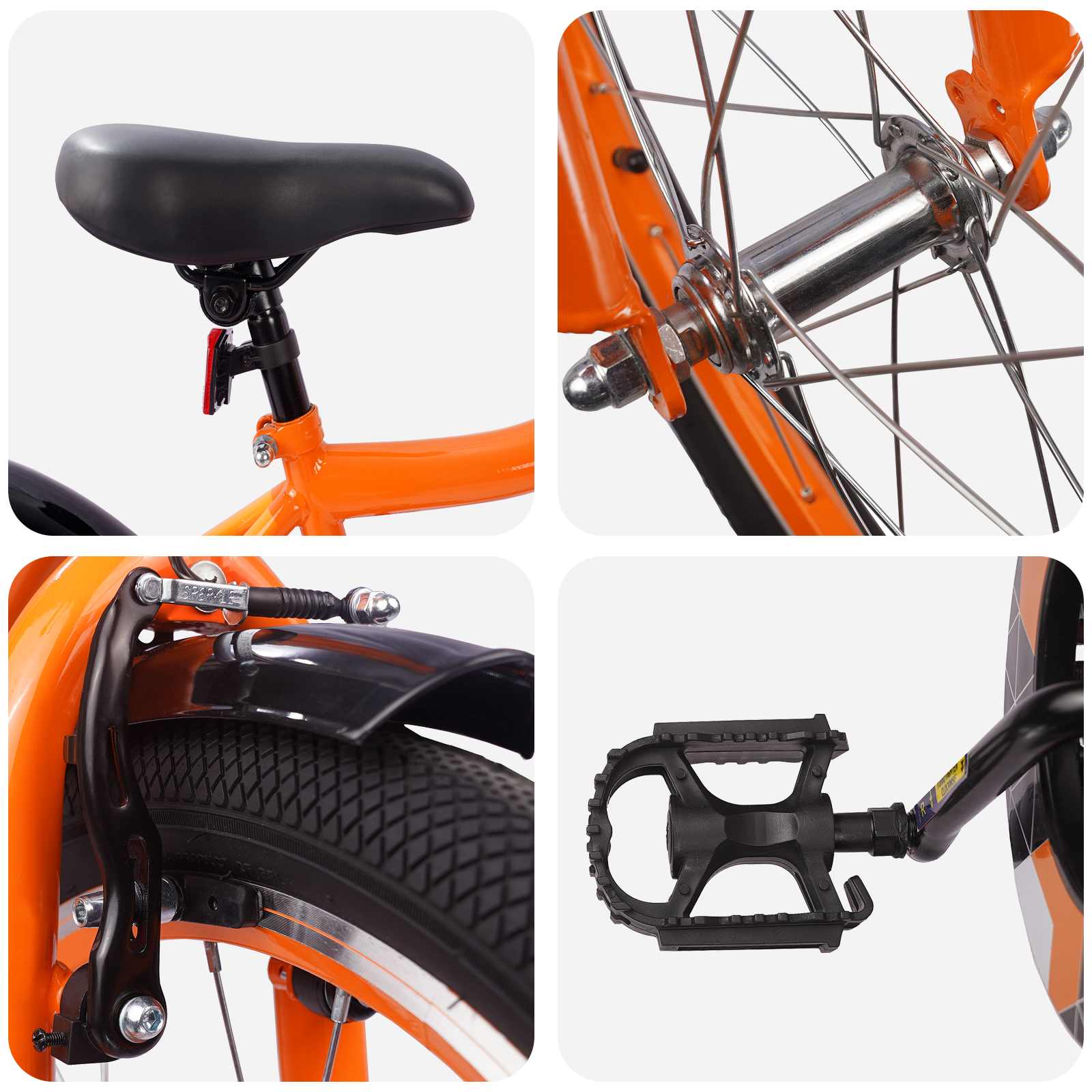 Kinderfahrrad 12 Zoll für 2-4 Jahre alt Schwarz