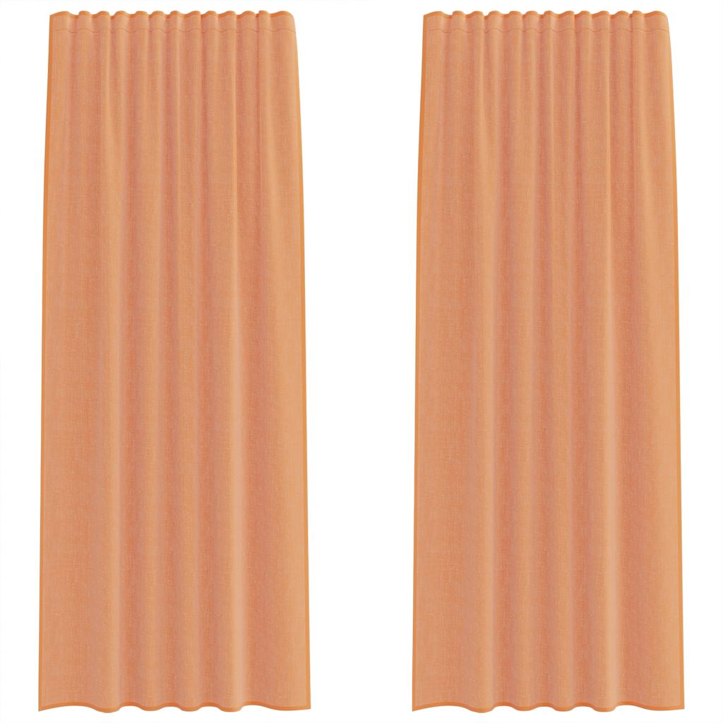 Voile Vorhänge mit Ösen 2 Stk. Apfelgrün 140x140 cm