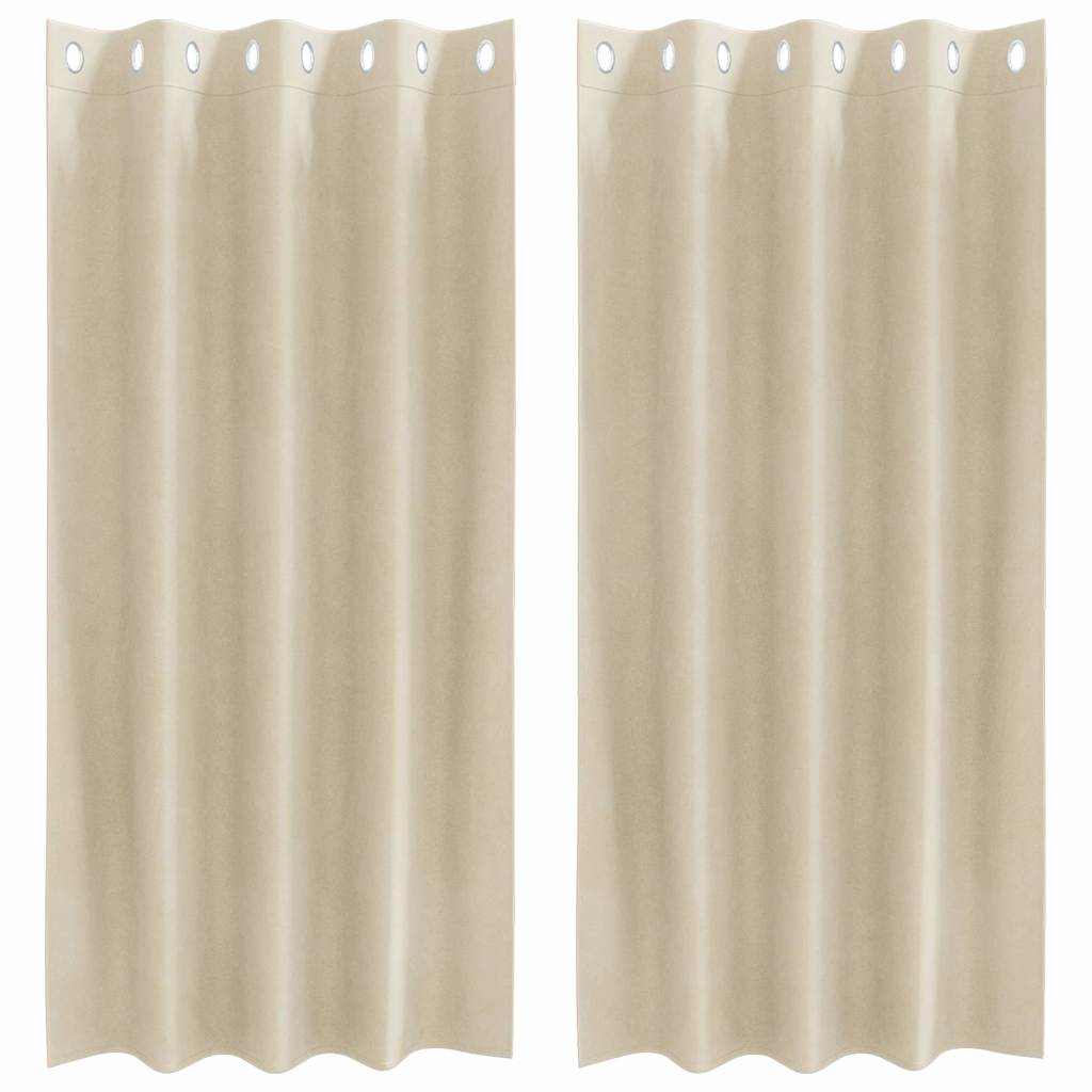 Verdunkelungsvorhänge 2 pcs Schwarz 140 x 140 cm Samt