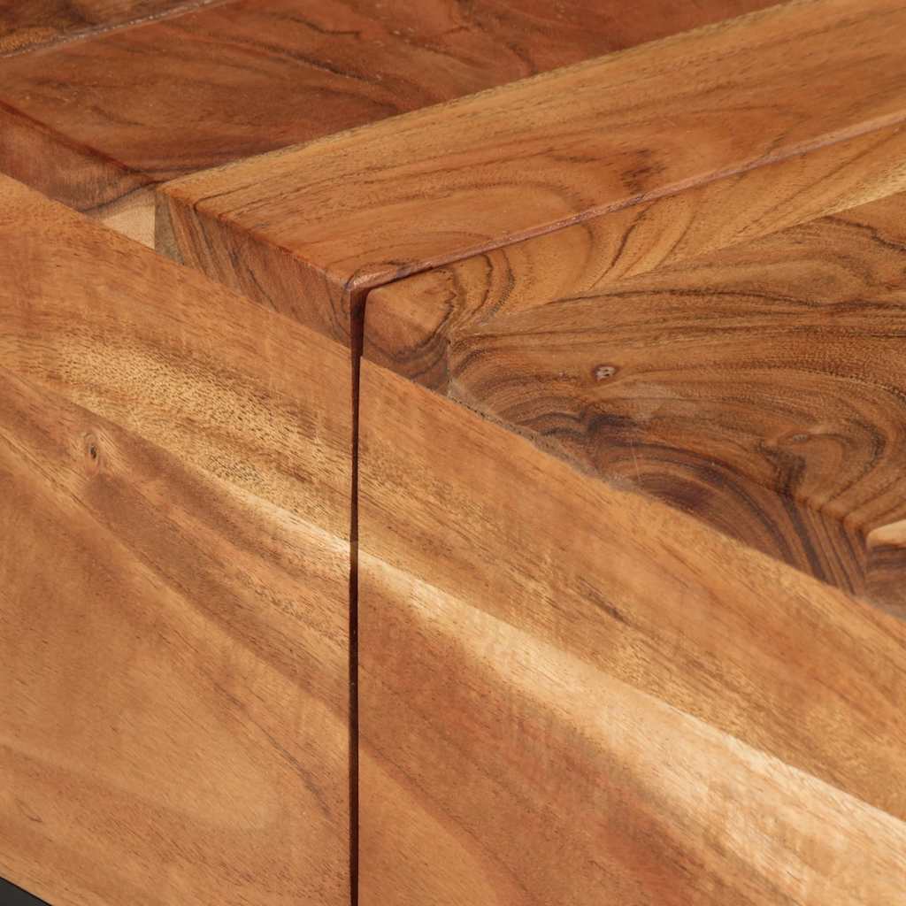 Couchtisch 68x68x41 cm Raues Mangoholz