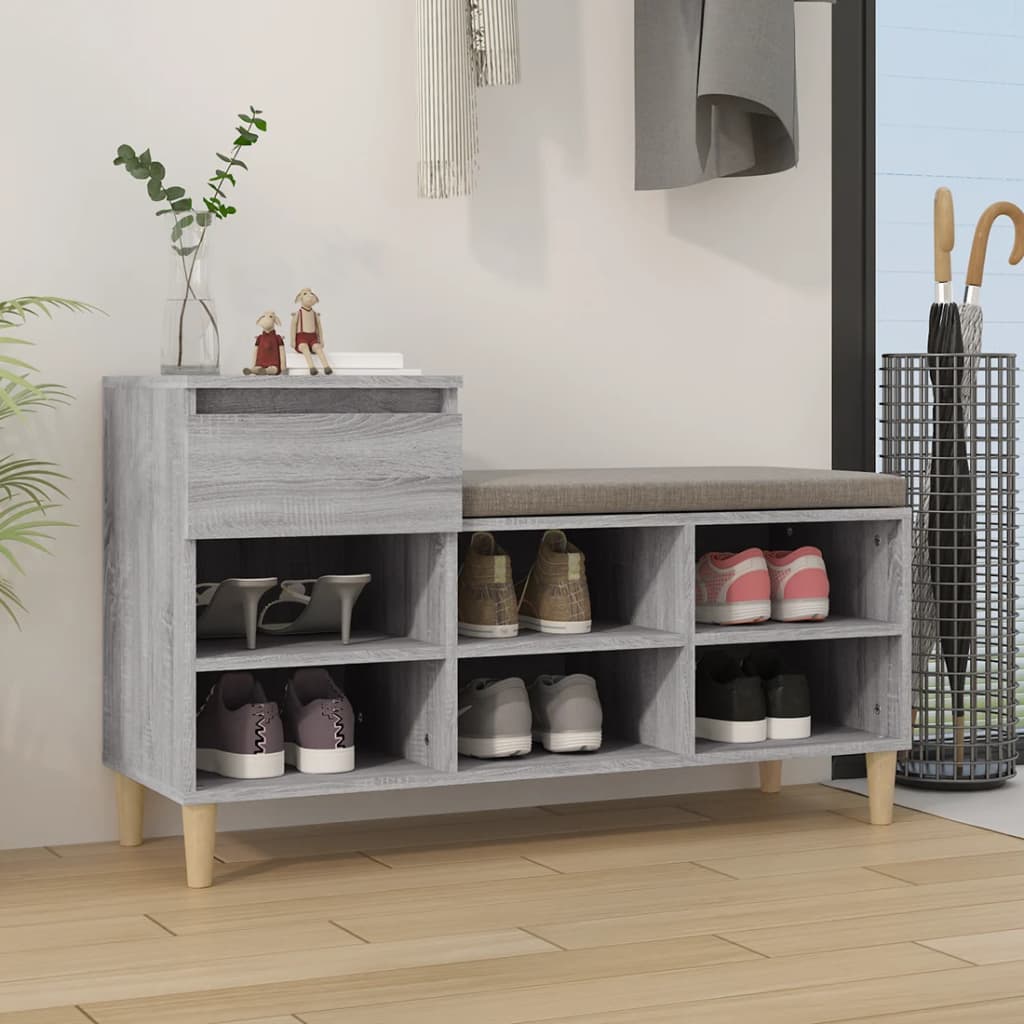 Schuhregal Weiß 102x36x60 cm Holzwerkstoff