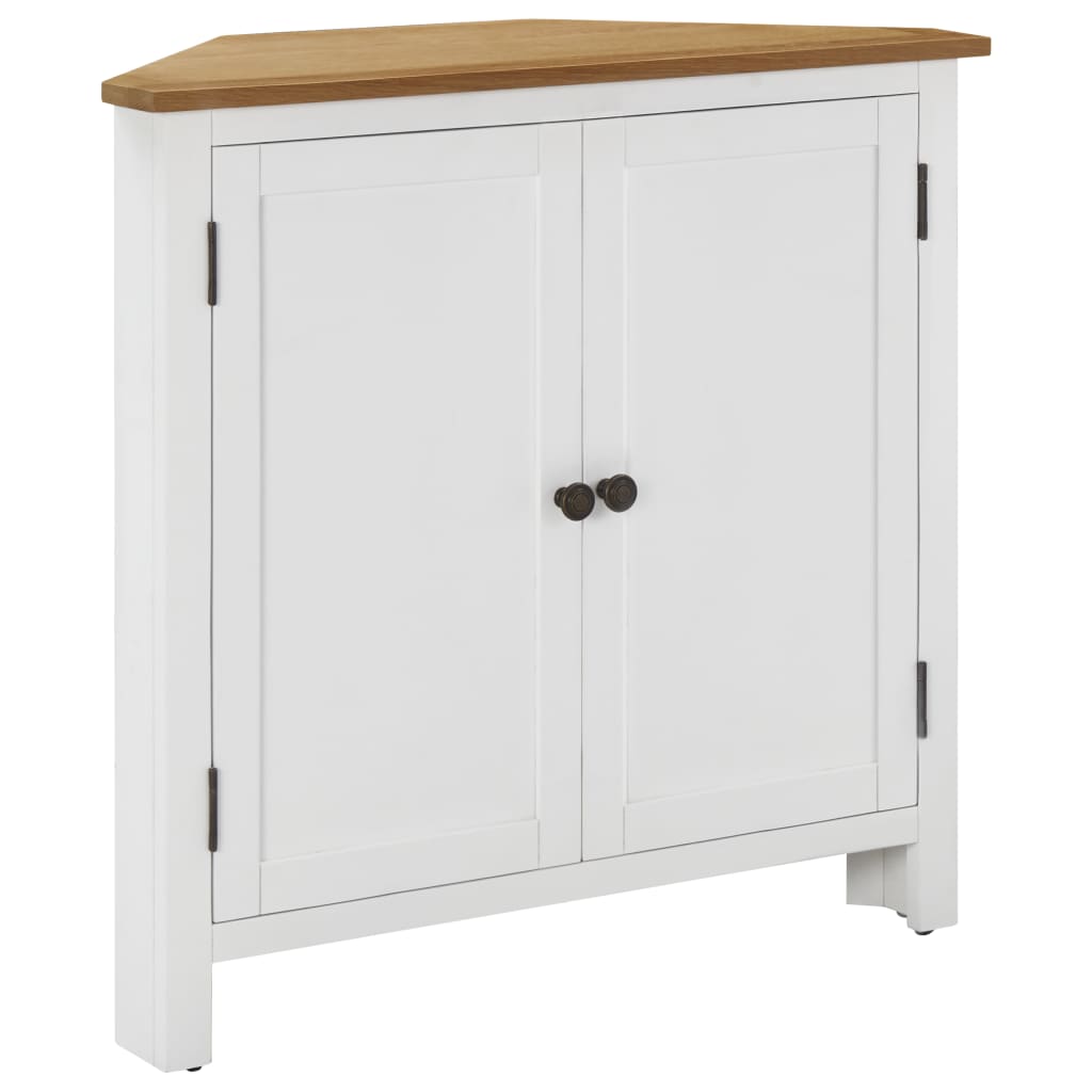 Eckschrank 80x33,5x78 cm Massivholz Eiche