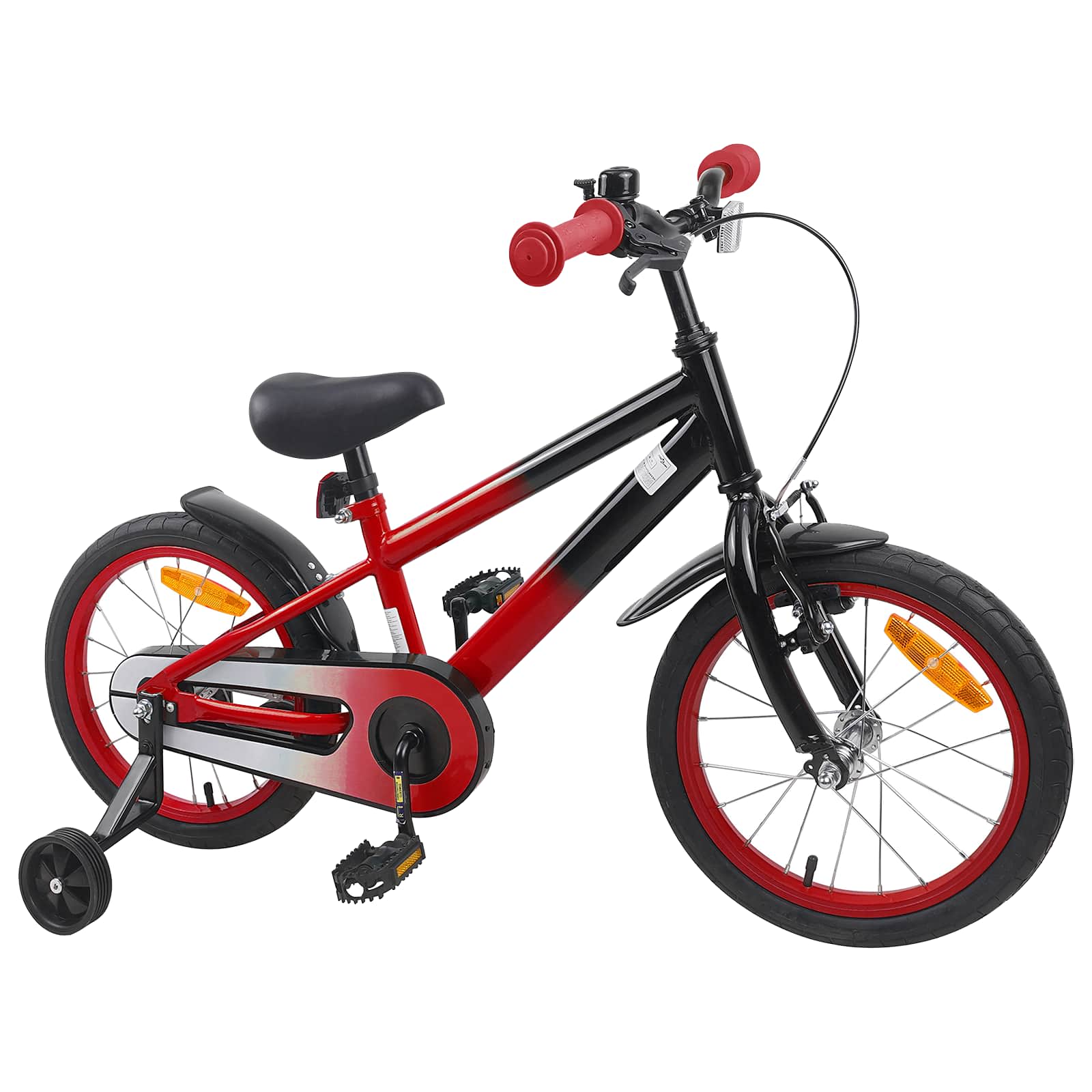 Kinderfahrrad 16 Zoll für 4-6 Jahre alt Grün Schwarz