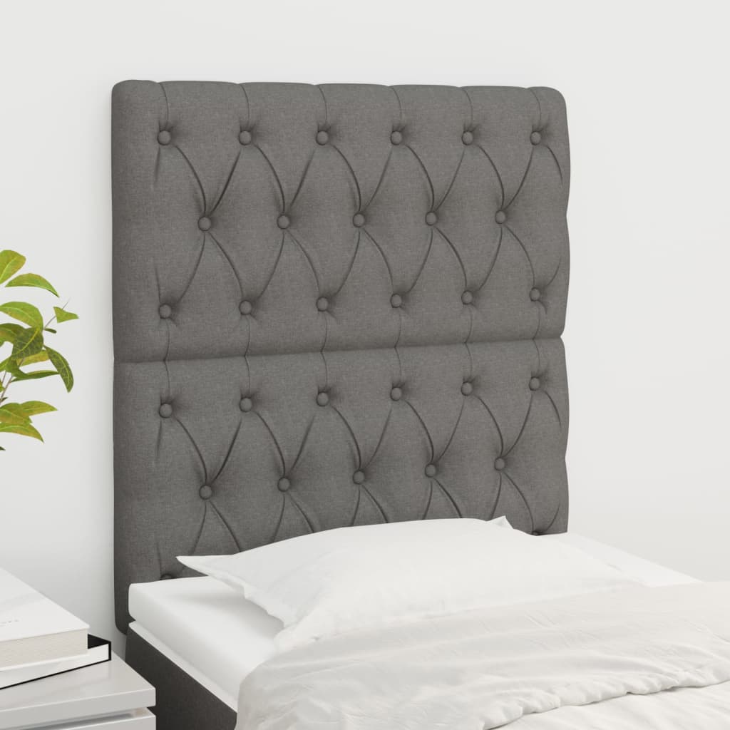 Kopfteil Hellgrau 80x7x118/128 cm Stoff
