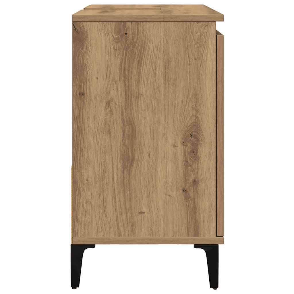 Badschrank Weiß 65x33x60 cm Holzwerkstoff
