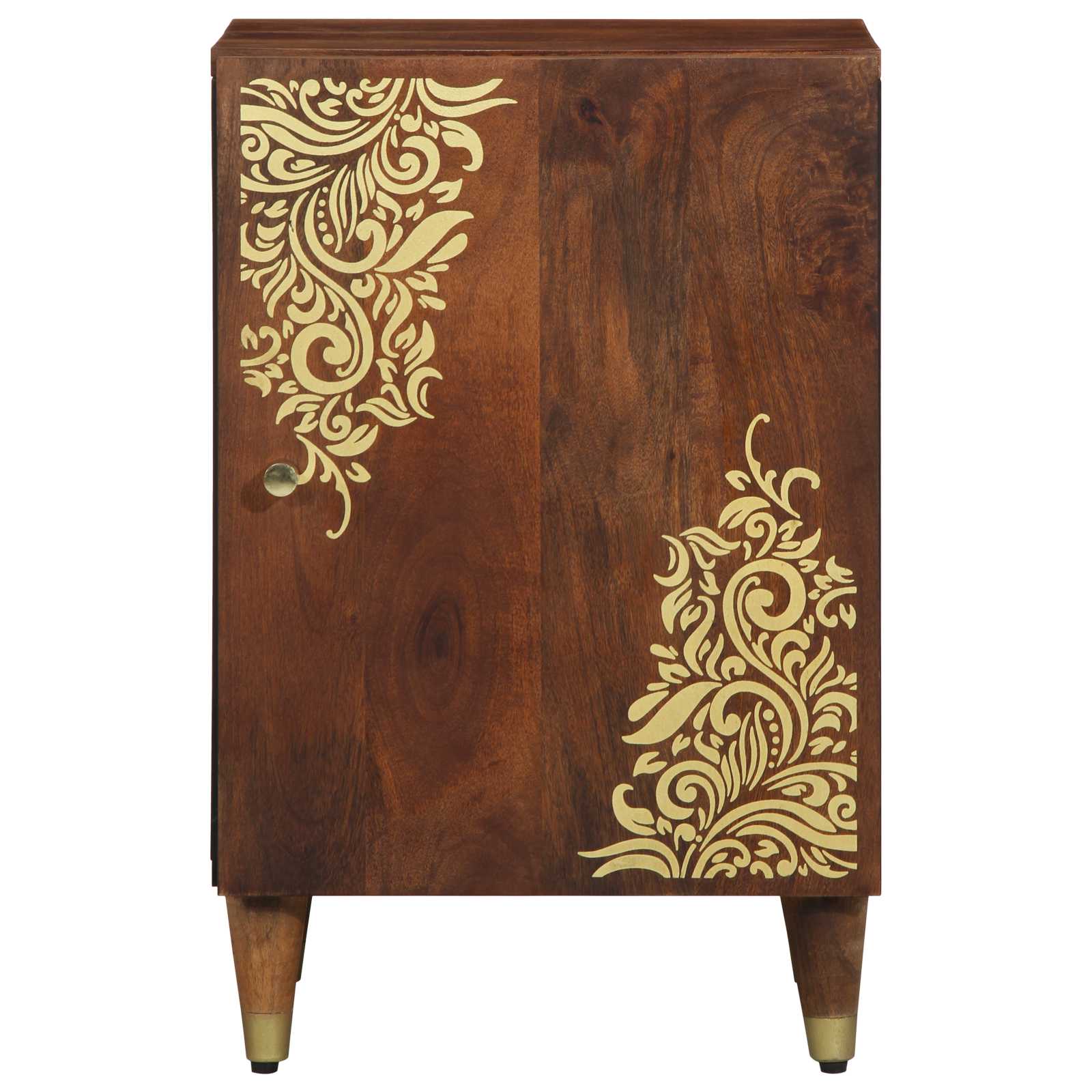 Badezimmerschrank mit Tür Grau 38 x 33 x 58 cm Massivholz Mango