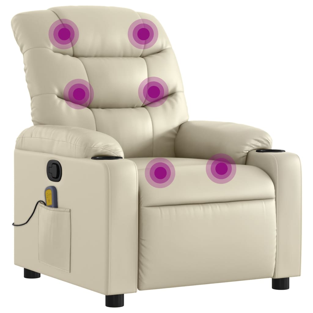 Massage-Relaxsessel, Kunstleder, Schwarz