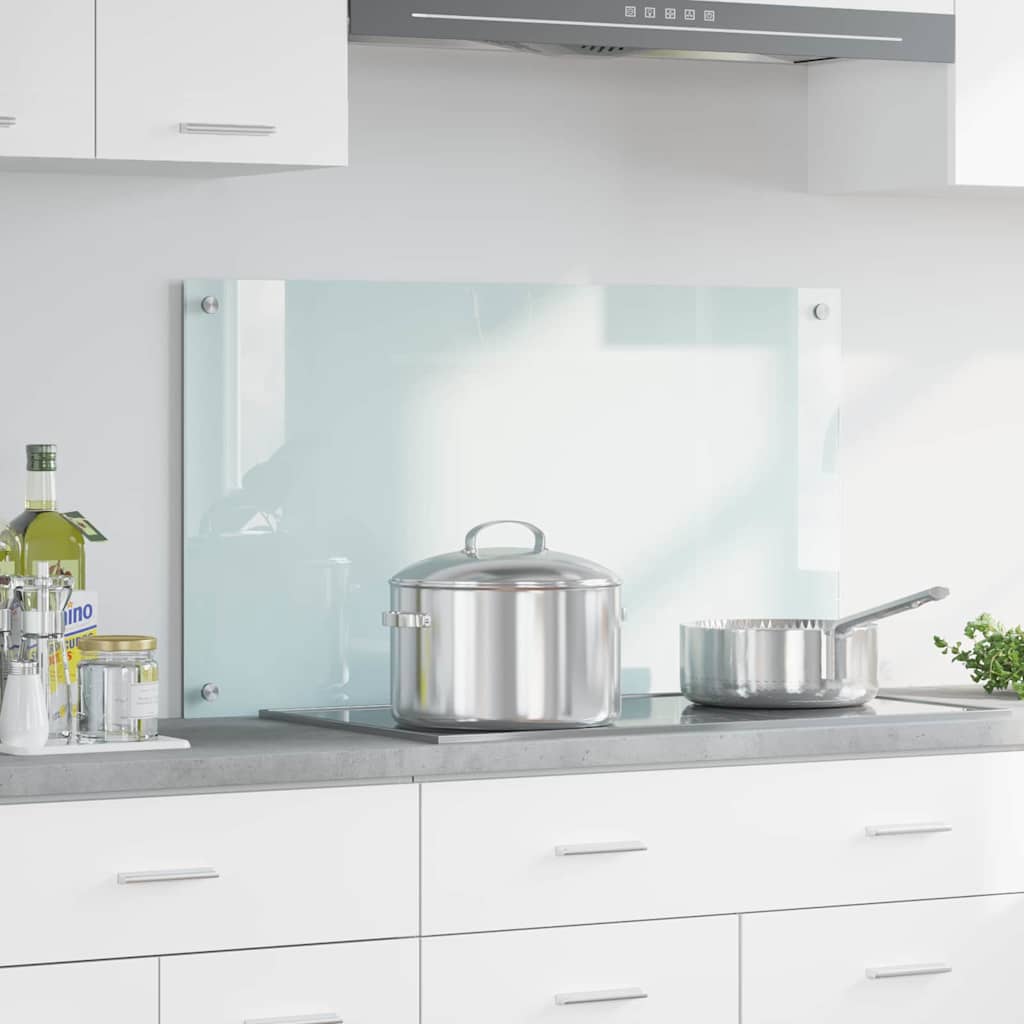 Küchenrückwand 2 pcs Weiß 70 x 40 cm Gehärtetes Glas