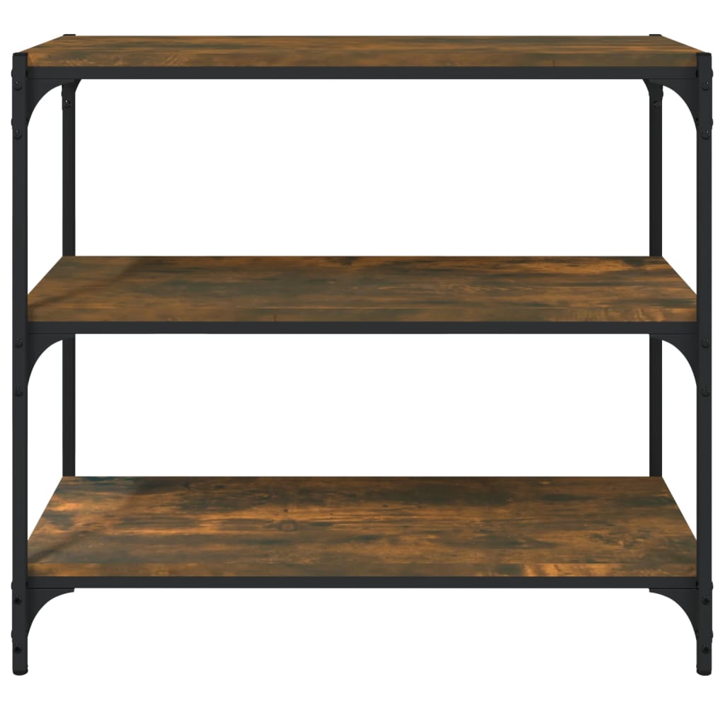 Bücherregal Schwarz 40x33x70,5 cm Holzwerkstoff und Stahl