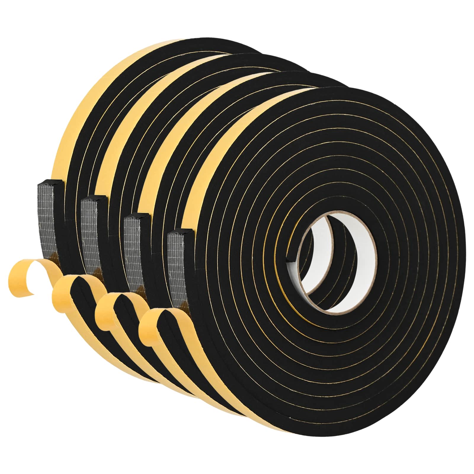 Selbstklebendes Schaumstoffband Schwarz 10mm x 10m CR-Schaum