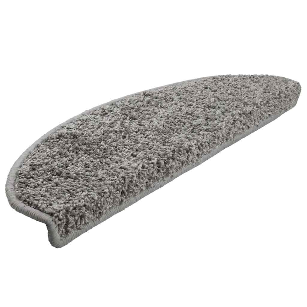 Stufenmatten 15 Stk. 56x17x3 cm Grau Halbrund