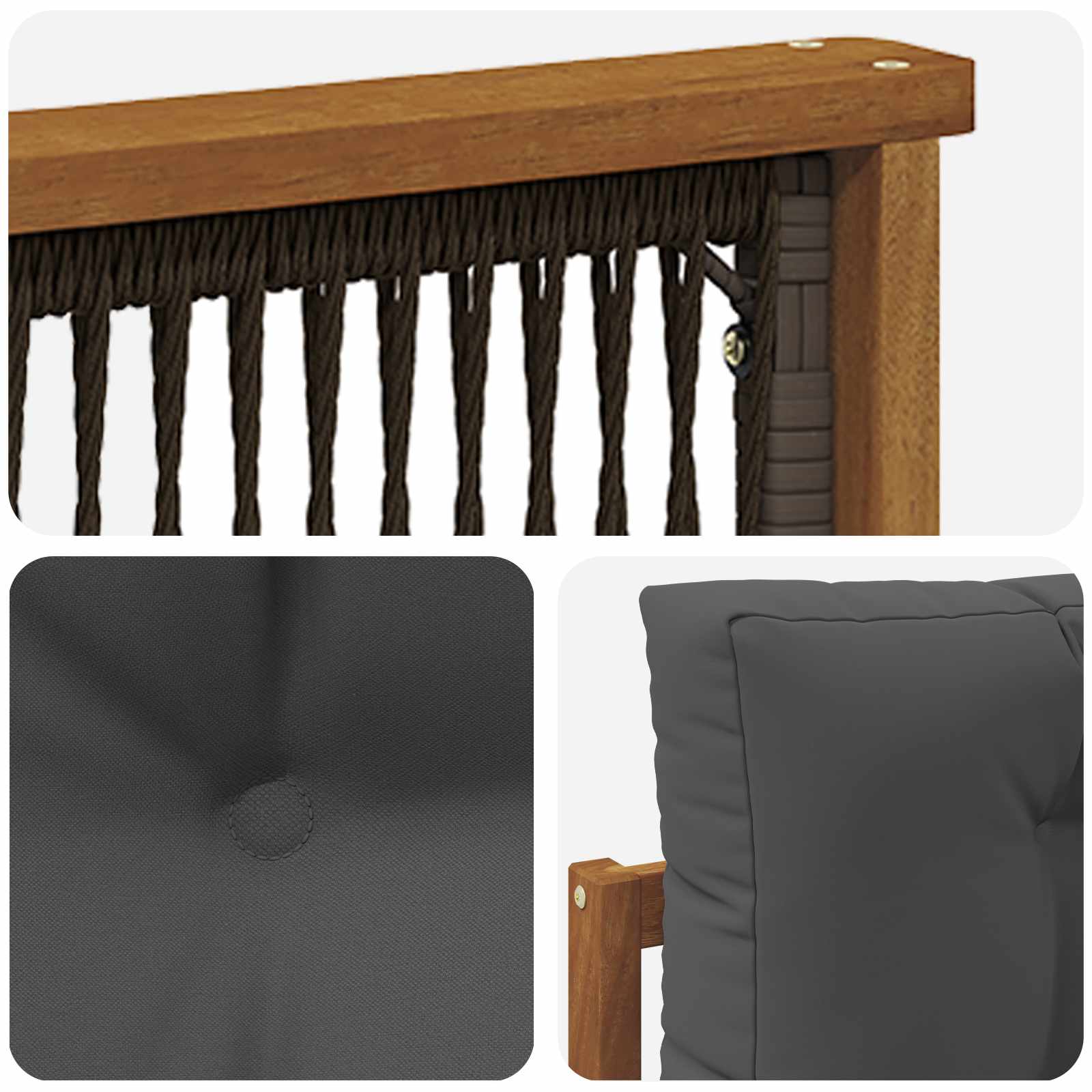 2 Stück Outdoor-Sofa Natur