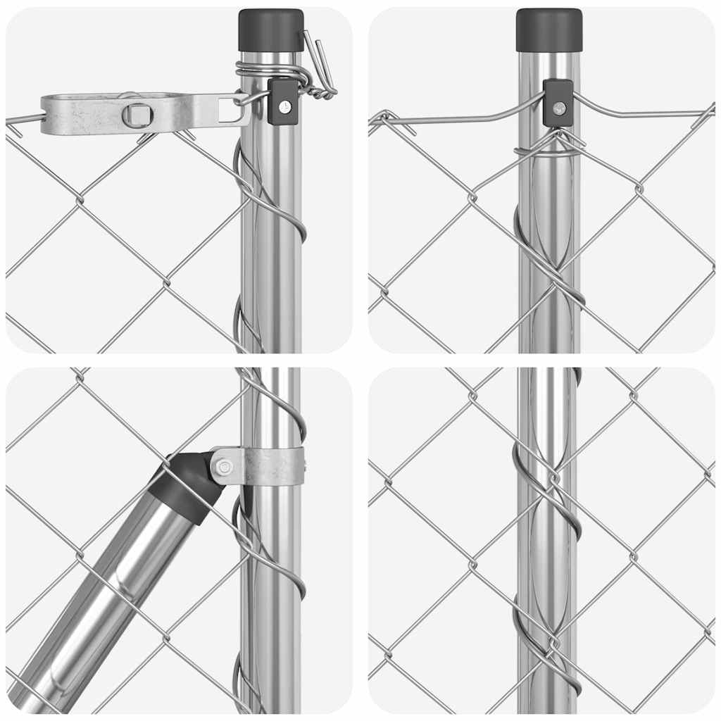 Outdoor Kettenglied-Zaun Erdfixierung 10 x 0,4 m Grün Netz