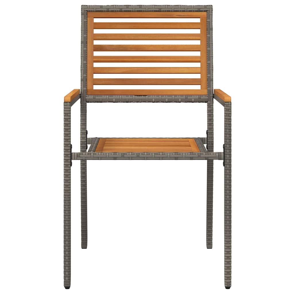 Garten Stapelstühle 4 pcs Braun und Schwarz 54 x 56 x 90 cm