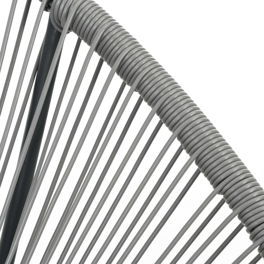 Garten-Schaukelstuhl Schwarz Poly Rattan