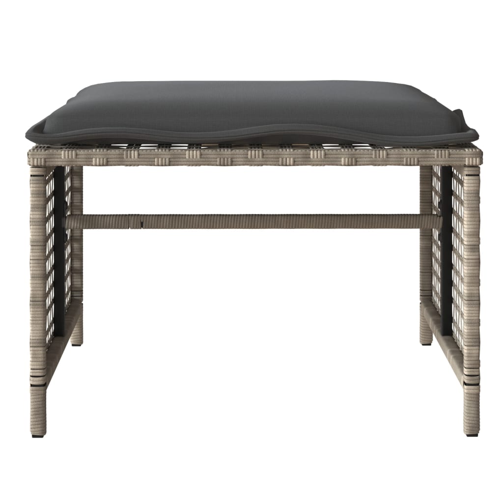 4-tlg. Garten-Sofagarnitur mit Kissen Schwarz Poly Rattan Glas