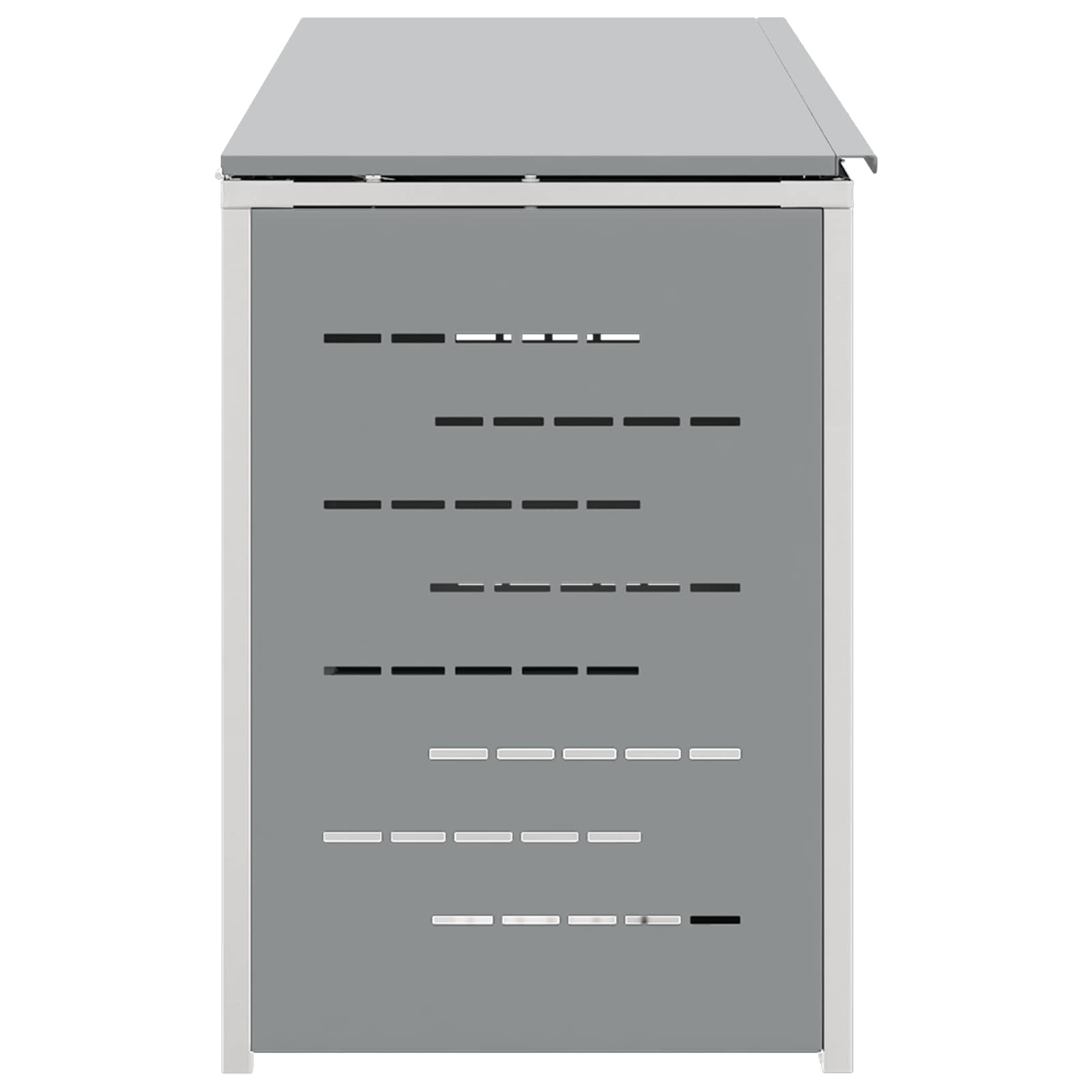 Mülltonnenbox for 2 Bins 240L Edelstahl Schwarz