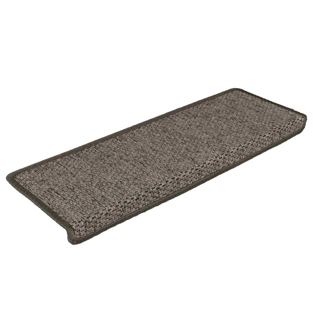 Treppenmatten Selbstklebend Sisal-Look 15 Stk. 65x21x4 Platina