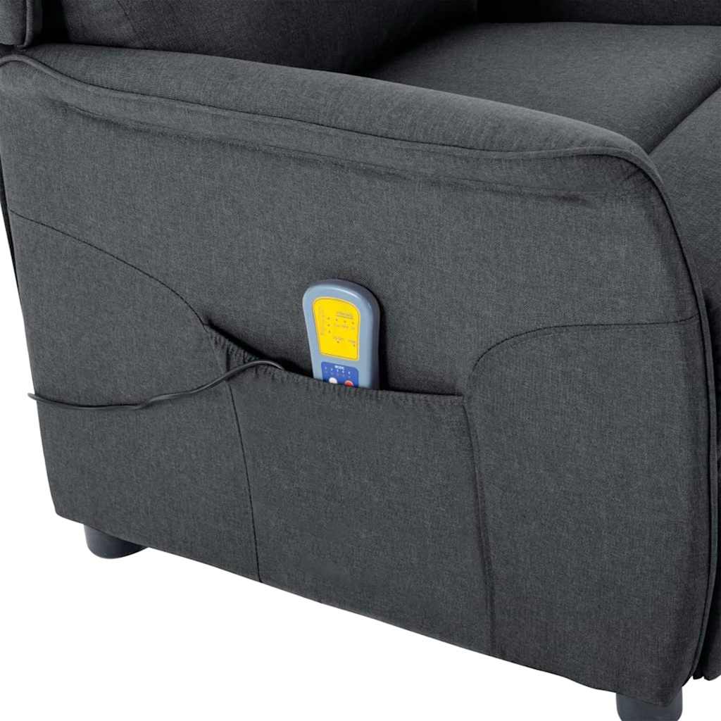 Massagesessel mit Kissen Hellgrau 93,5 x 67,5 x 101,5 cm Stoff