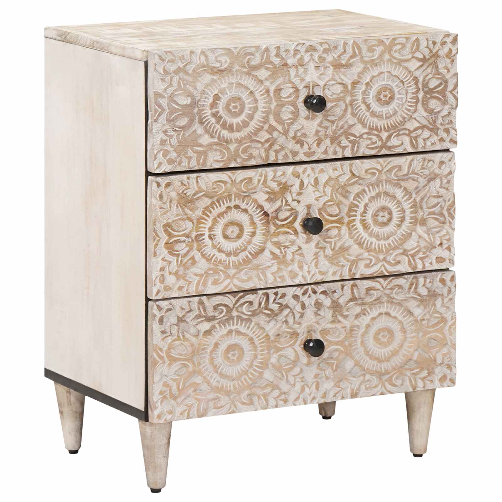 Bettkasten Braun 50 x 33 x 60 cm Massivholz Mango