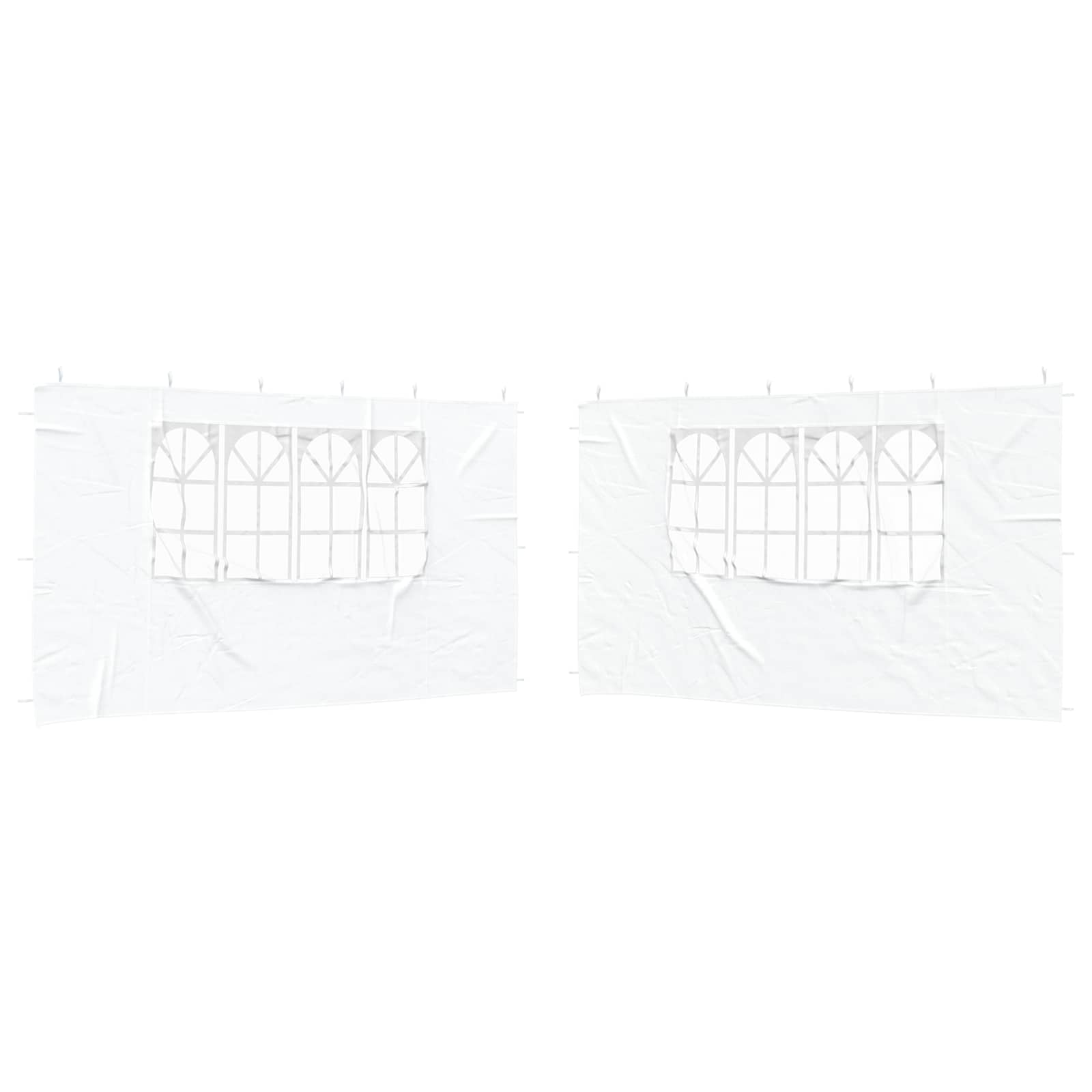 Party Zelt Seitenteil 2 pcs 300 x 195 cm Rot PE und Stahl