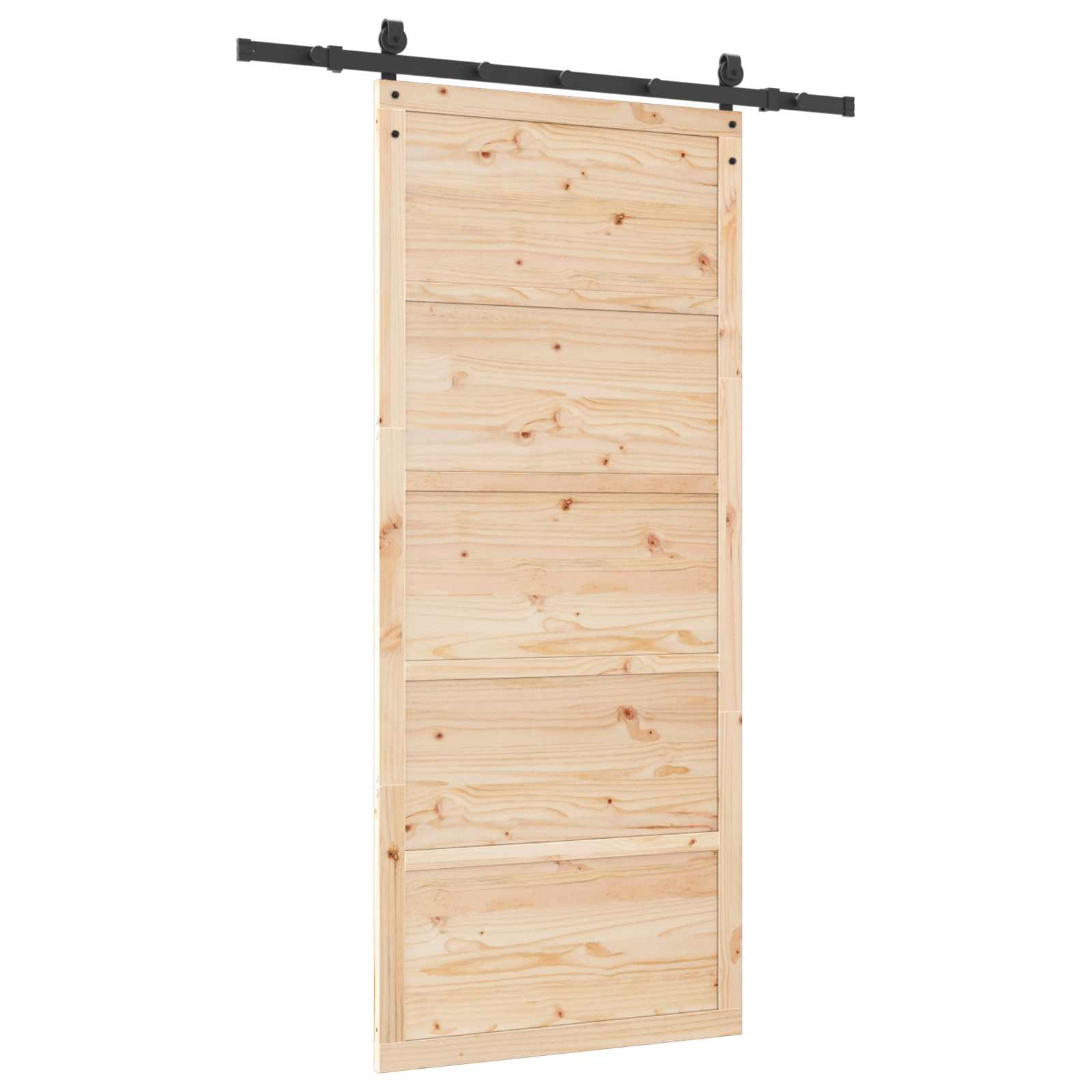 Schiebetür Natur 100 x 208 cm Massives Kiefernholz