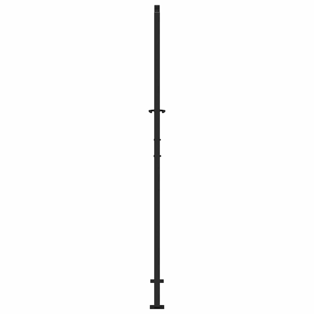 Gartentor Schwarz 100x100 cm Stahl Lichtdesign