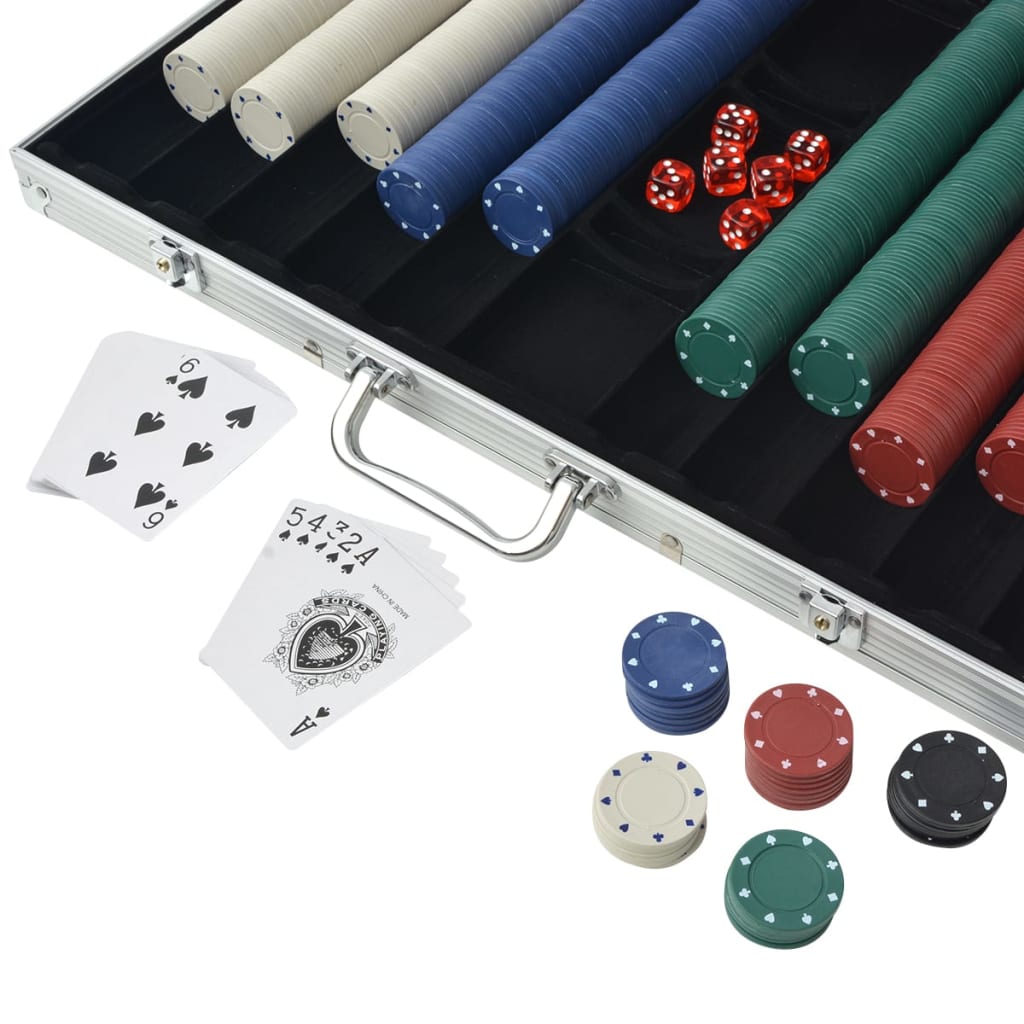 Poker Set mit 500 Chips Aluminium