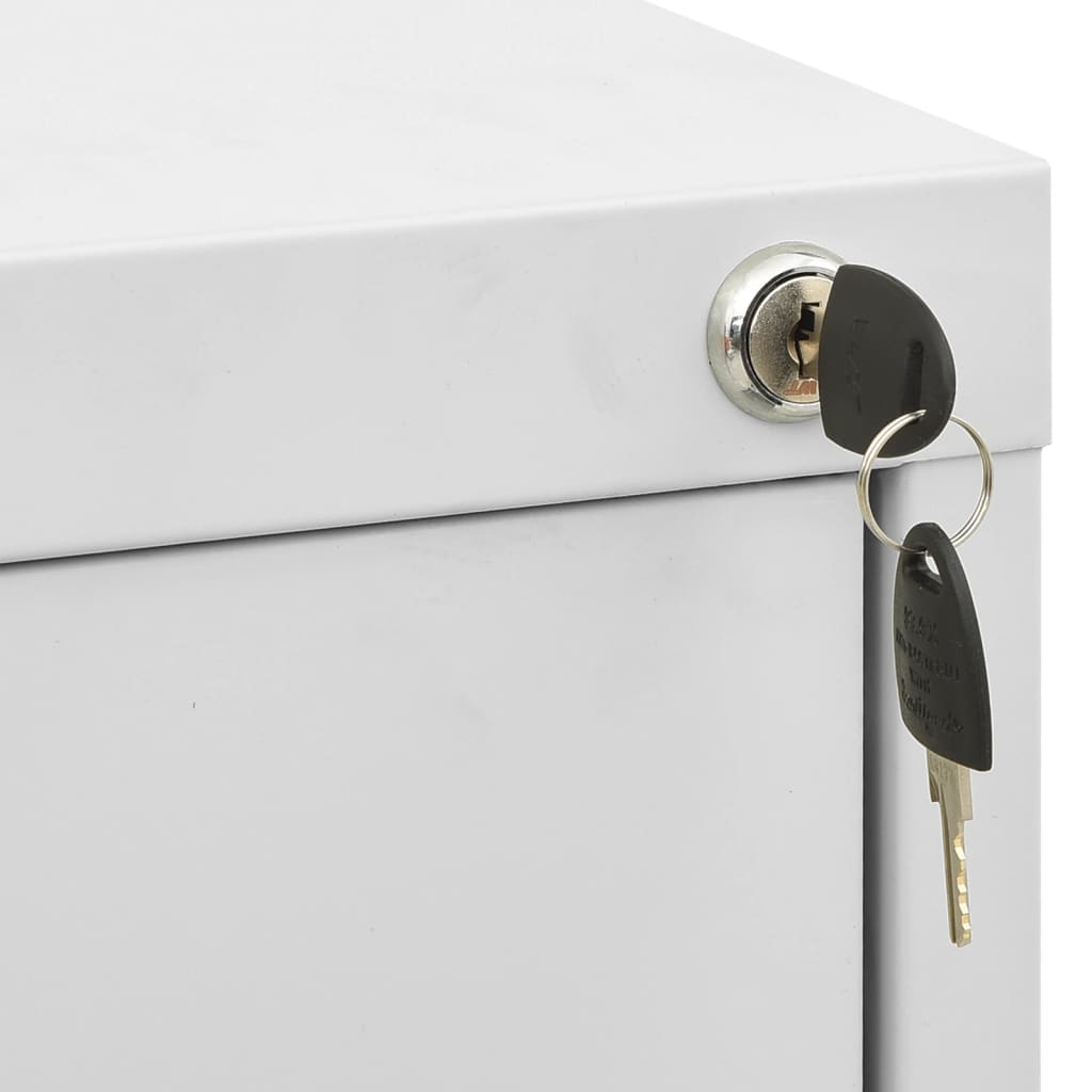 Aktenschrank Weiß 46x62x72,5 cm Stahl