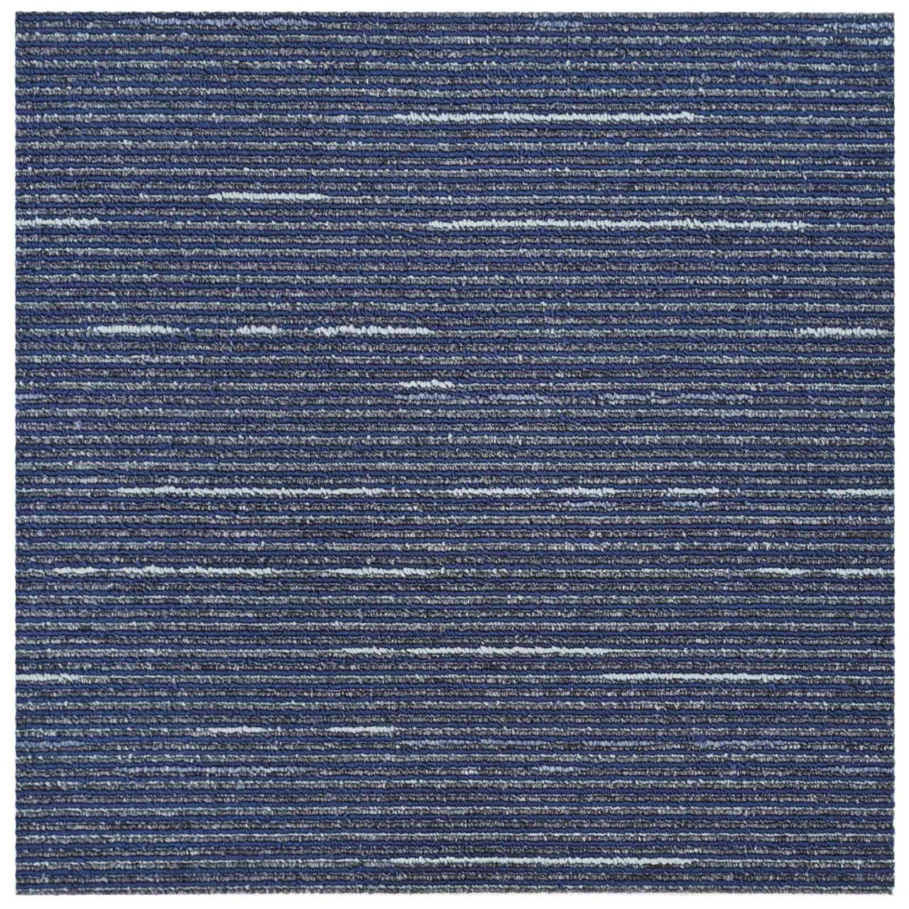 Teppichfliese Hellgrau mit Streifen 50 x 50 cm 4 pcs