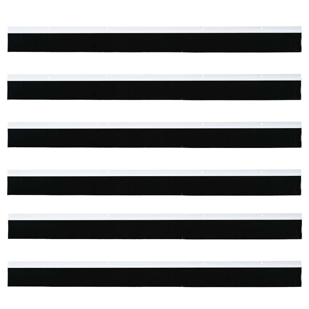 Aufsteck Türbürstendichtungen 2 pcs Braun 100 cm