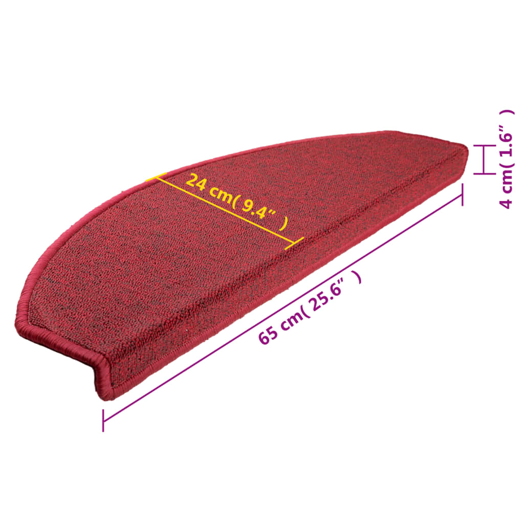 Stufenmatten 15 Stk. 56x17x3 cm Anthrazit Halbrund
