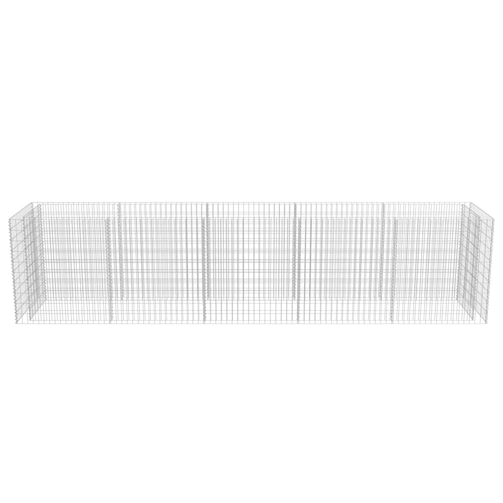 Gabionen-Hochbeet Verzinkter Stahl 450×90×100 cm