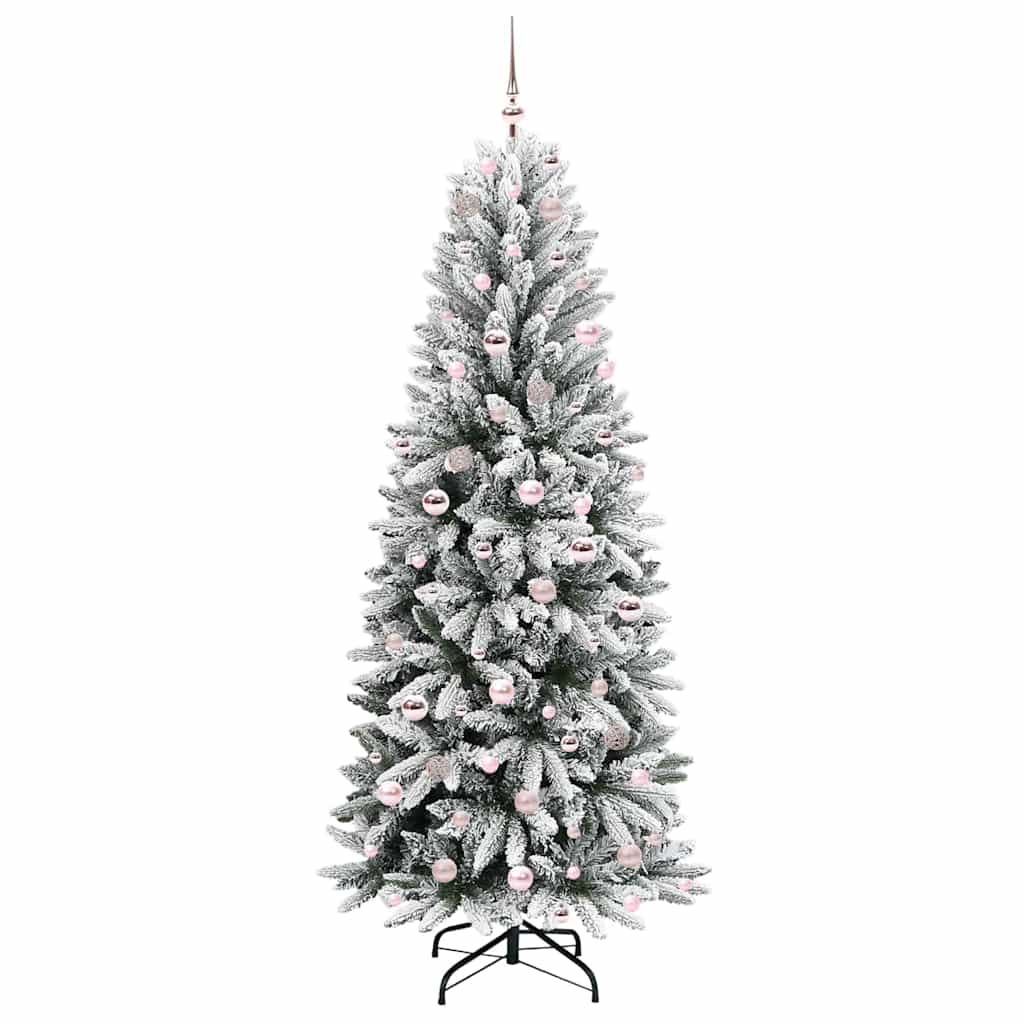 Künstlicher Weihnachtsbaum mit 150 LEDs mit Ständer Weiß 120 cm