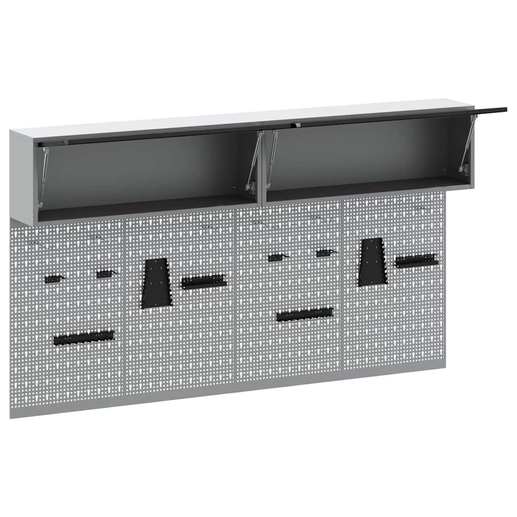 Werkzeugschrank-Set 3 pcs Schwarz Pulverbeschichteter Stahl