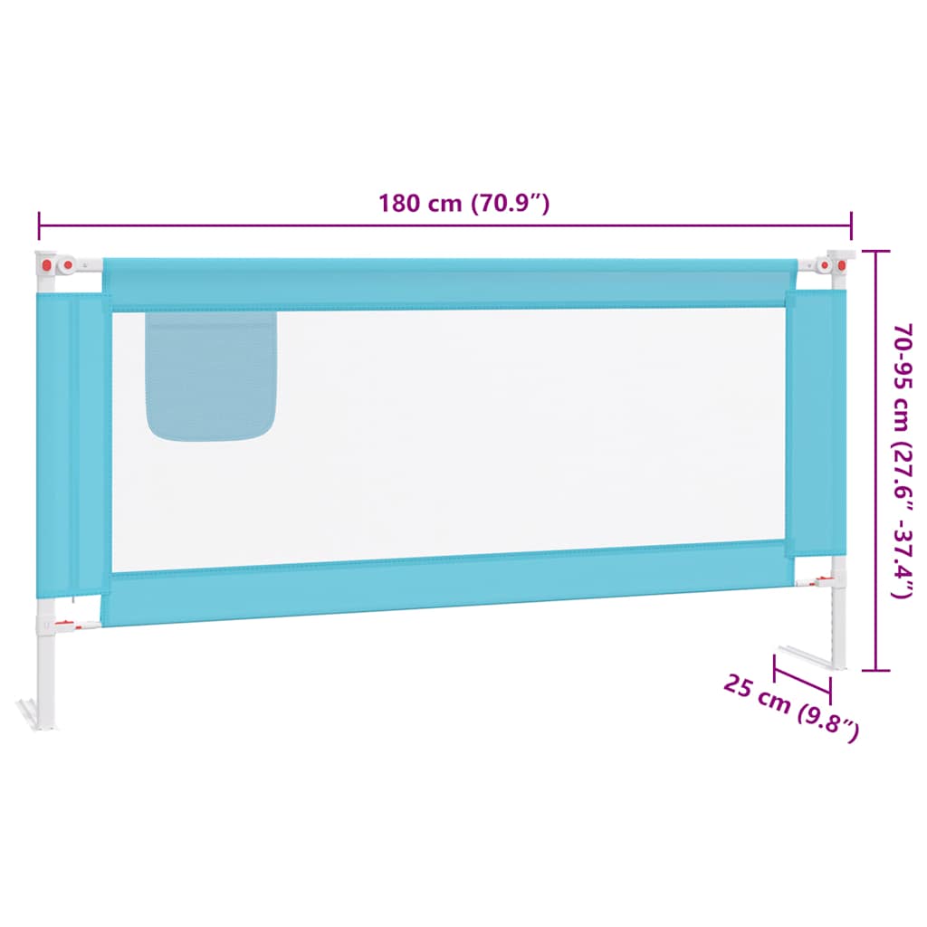 Kleinkind-Bettschutzgitter Grün 90x25 cm Stoff