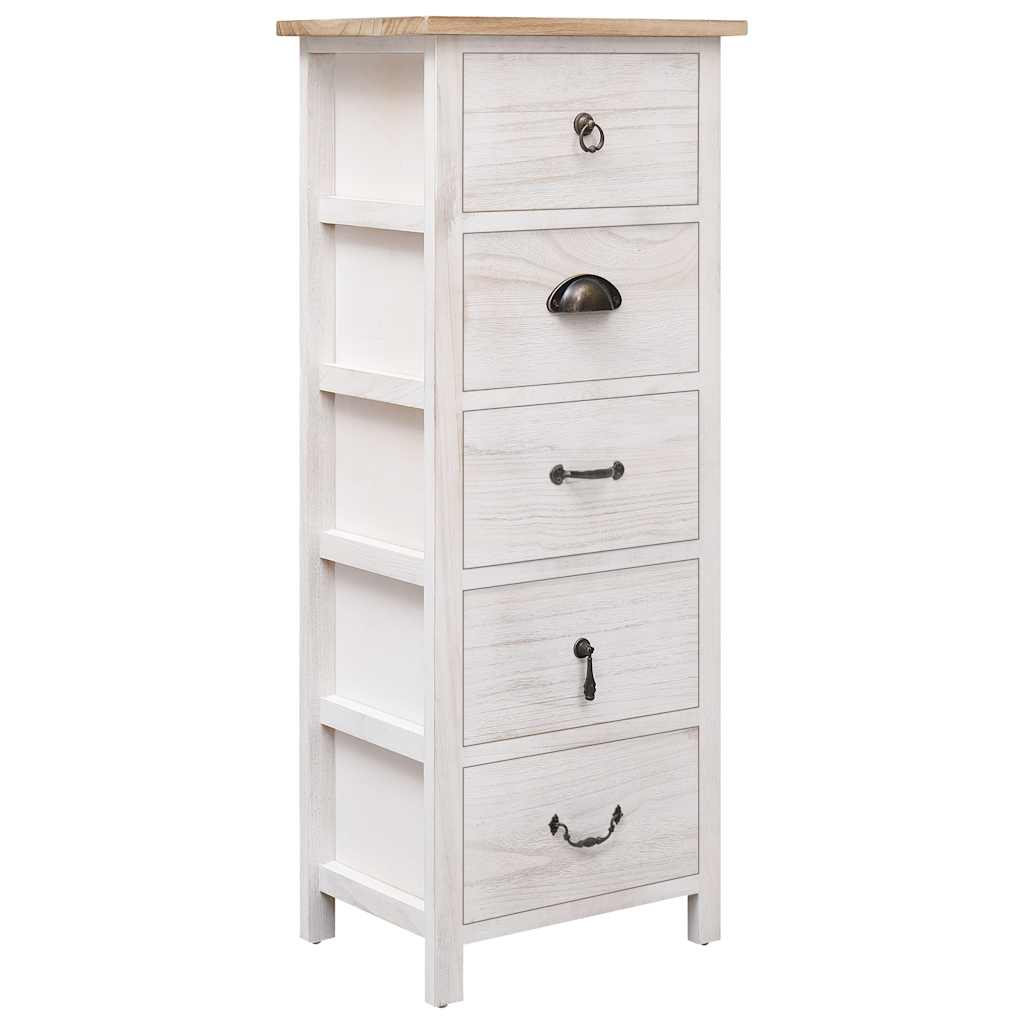 Beistellschrank 38x28x86 cm Massivholz Paulownia