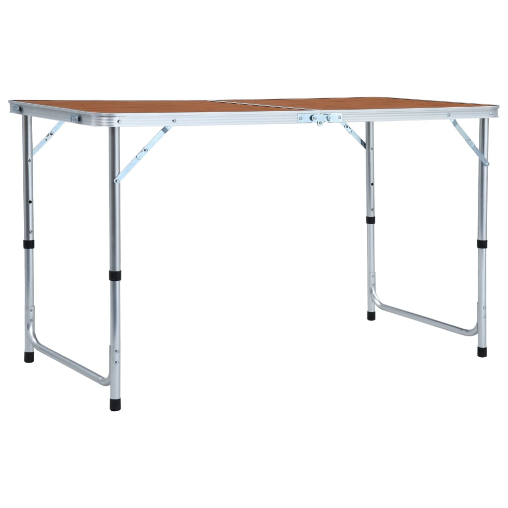 Campingtisch Klappbar Grau Aluminium 120x60 cm