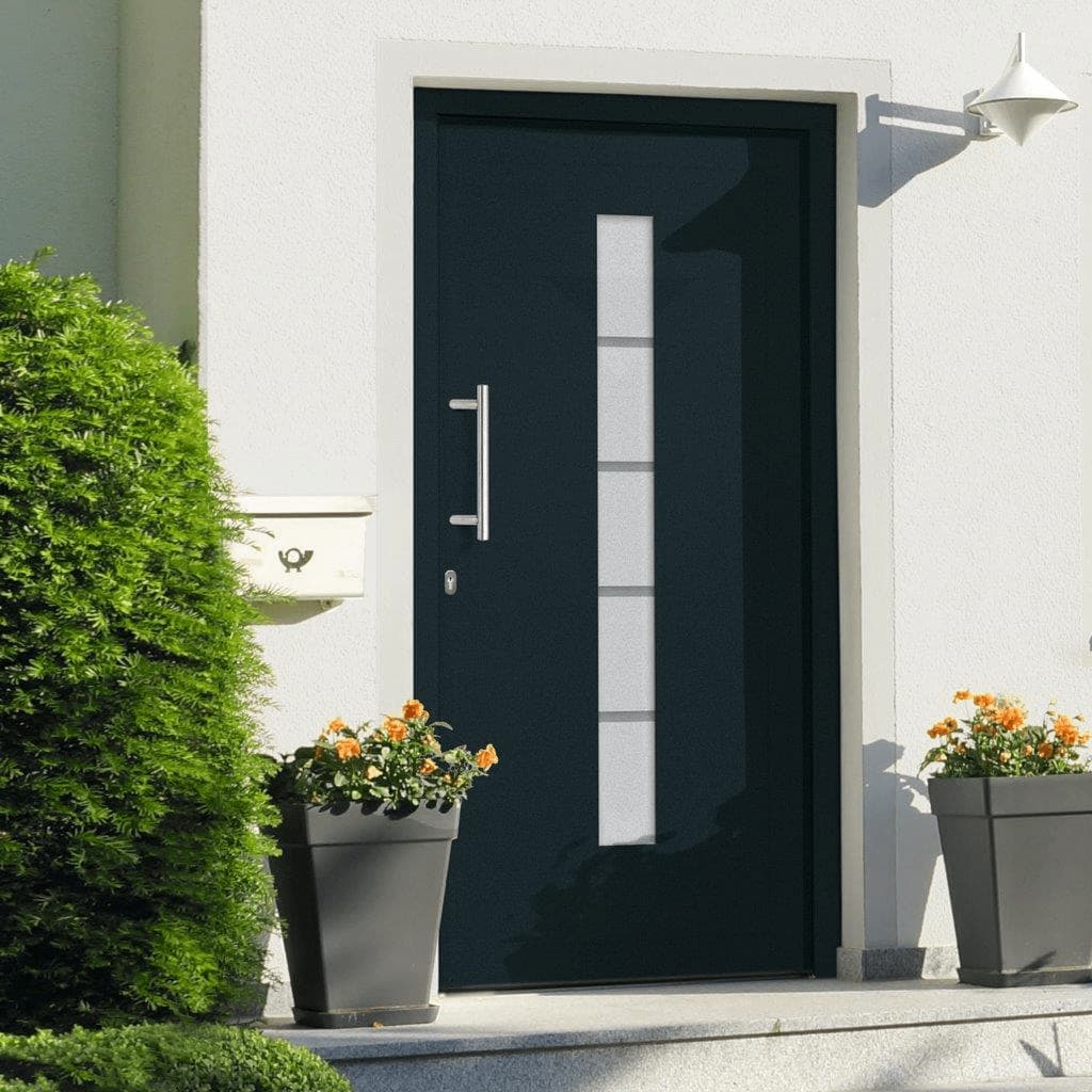 Haustür Aluminium und PVC Weiß 100x210 cm