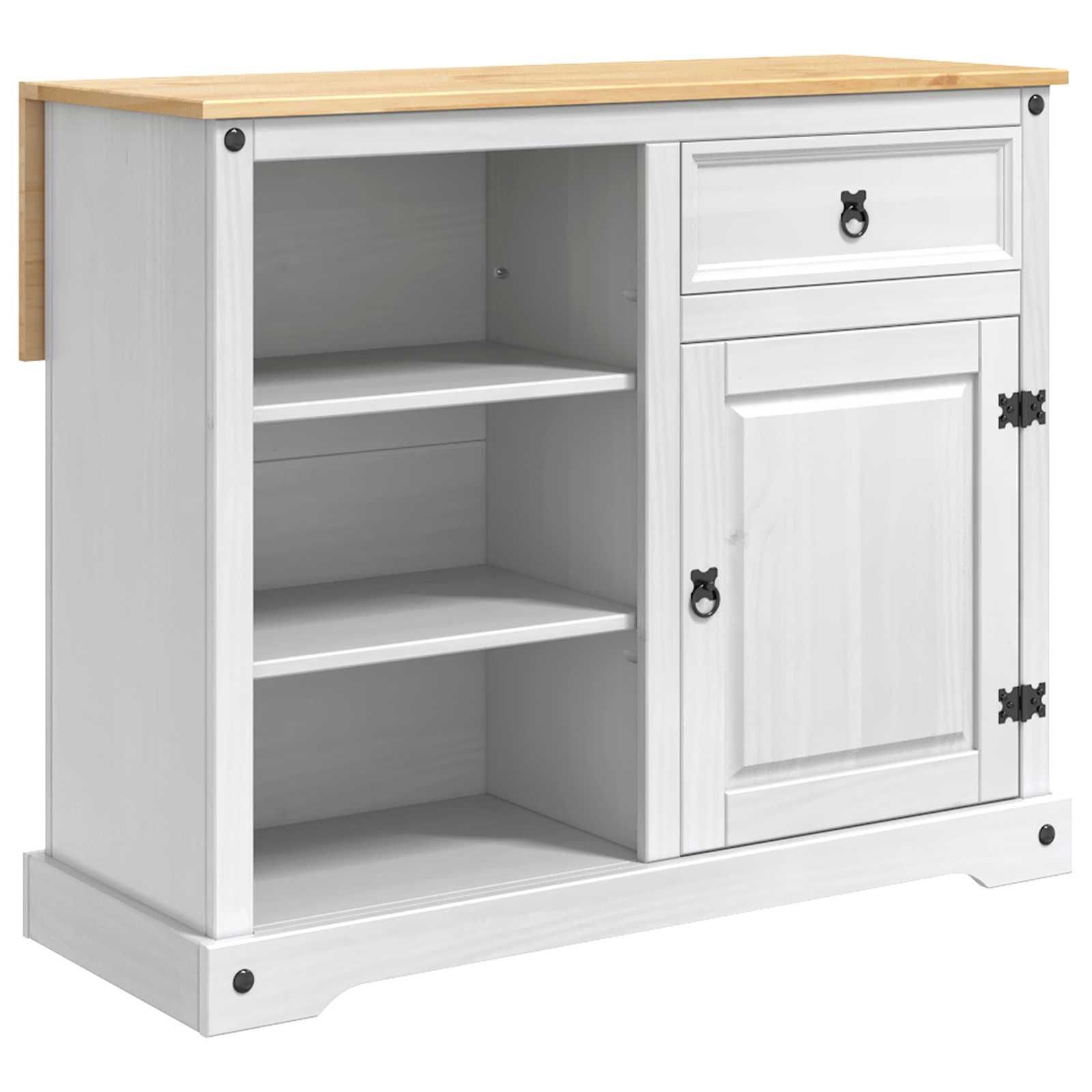 Kücheninsel Set mit Schubladen 3 pcs Honigwachs Massiv-Kiefer